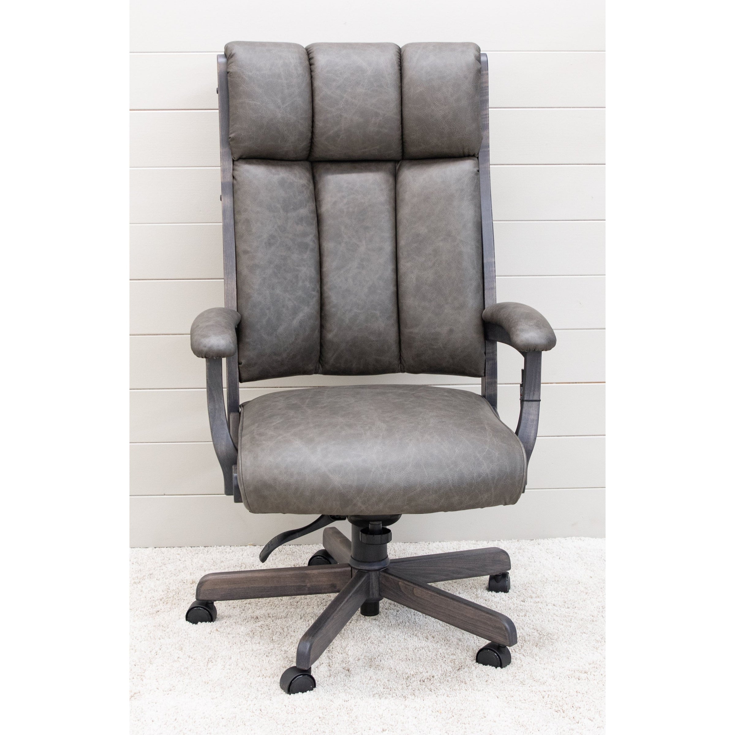 CE58 Cartwright Executive Grey Leather Office Chair | M-GS