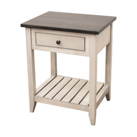 Charlotte Amish 1-Drawer Open Nightstand with Slatted Shelf