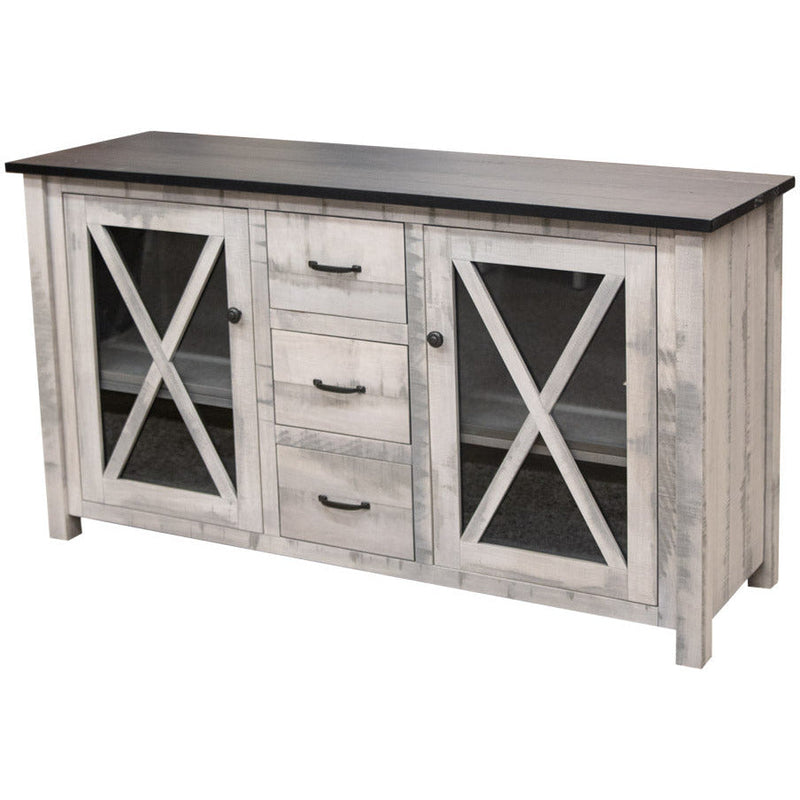 Cambridge 60" White & Wood TV Console | M-AV&DK