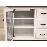 Cambridge 60" White & Wood TV Console | M-GW&RWO-SB