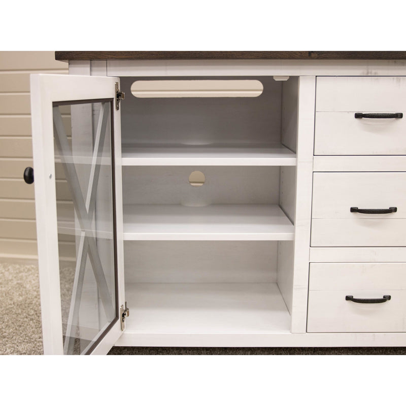 Cambridge 60" White & Wood TV Console | M-GW&RWO-SB