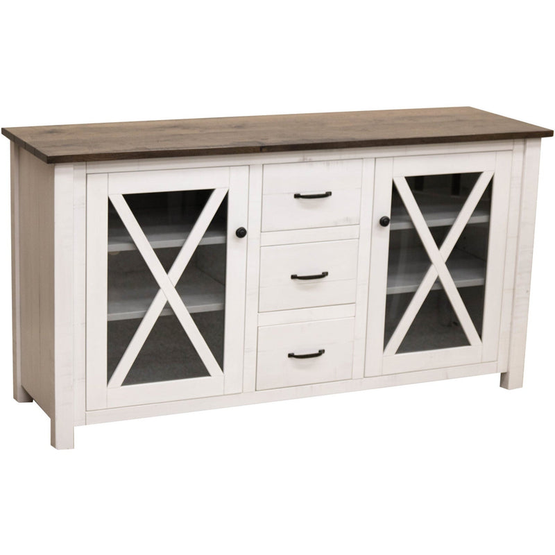 Cambridge 60" White & Wood TV Console | M-GW&RWO-SB