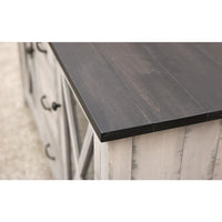 Cambridge 60" White & Wood TV Console | M-AV&DK