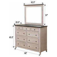 Charlotte Amish 9-Drawer Tall Dresser