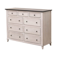 Charlotte Amish 9-Drawer Tall Dresser