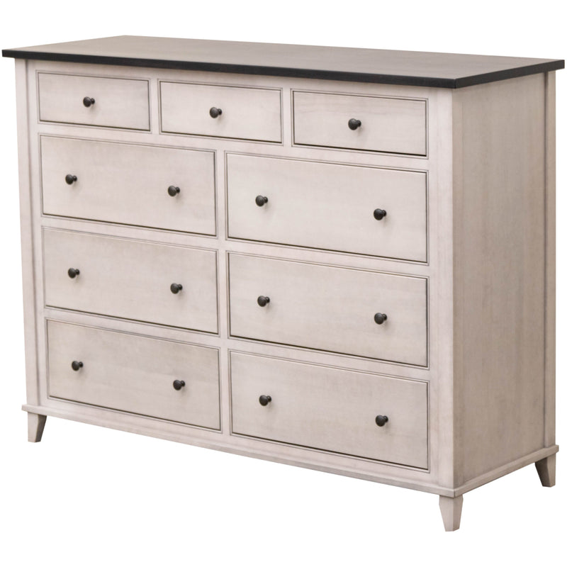 Charlotte Amish 9-Drawer Tall Dresser