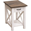 Cambridge White & Wood Small Rectangle Open End Table | M-GW&RWO-SB