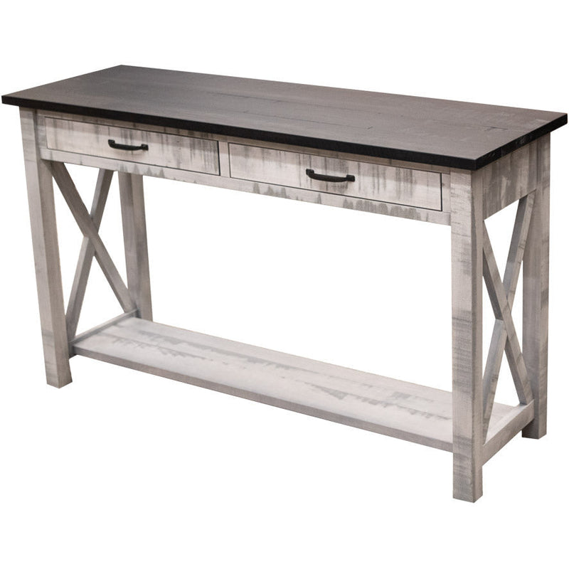 Cambridge White & Wood Open Sofa Table | M-AV&DK