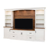 Modern Farmhouse White Solid Wood Entertainment Center | M-DW&HC