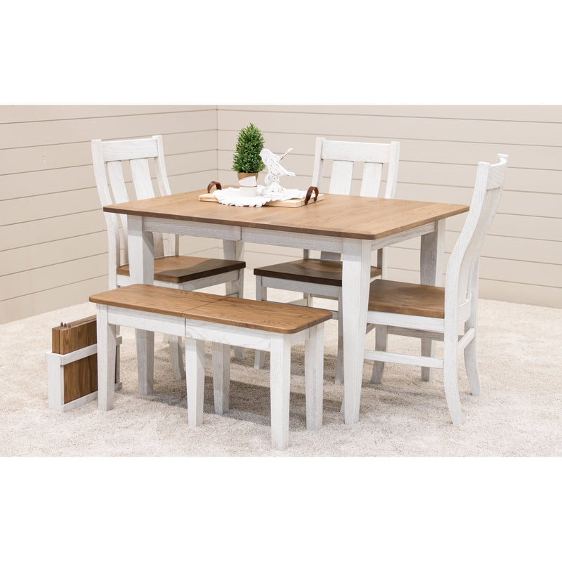 Yoder's Shaker White & Wood Small Rectangle Kitchen Table | O-CS&RWO-CO