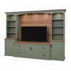 Modern Farmhouse Green Solid Wood Entertainment Center | M-EF&HC