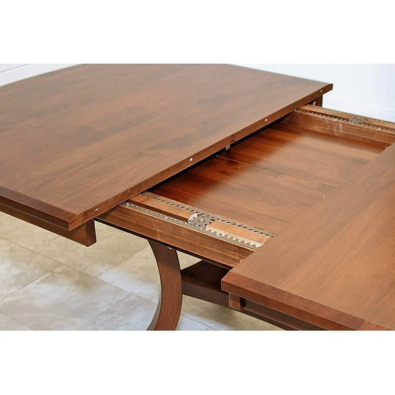 Charleston Double Pedestal Maple Wood Amish Extending Dining Table | BOS