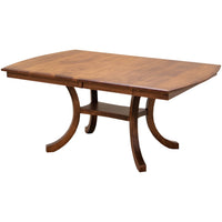 Charleston Double Pedestal Maple Wood Amish Extending Dining Table | BOS