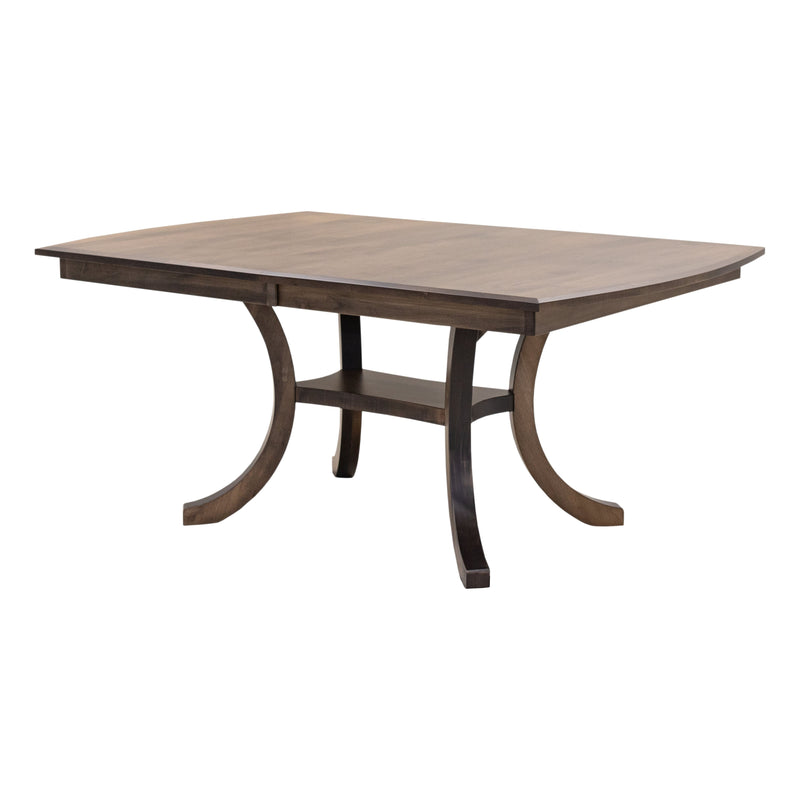 Charleston Double Pedestal Maple Wood Amish Extending Dining Table | CO