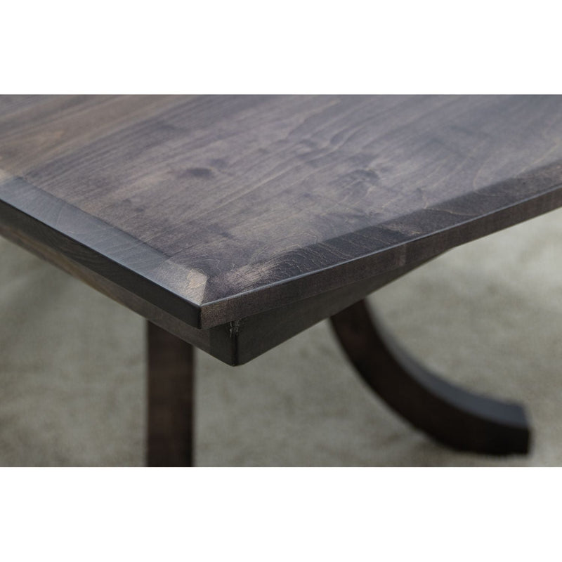 Charleston Double Pedestal Maple Wood Amish Extending Dining Table | GS