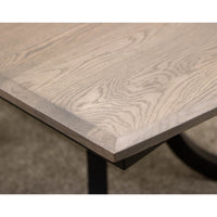 Charleston Double Pedestal Black & Wood Amish Extending Dining Table | M-DK&RWO-GRB