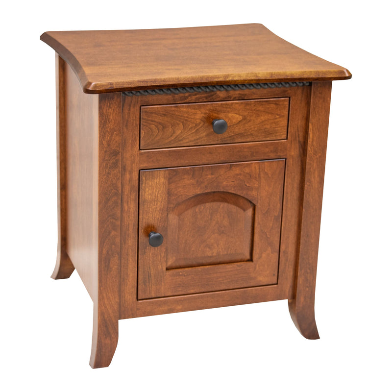 Apple Creek Cherry Wood Enclosed Square Chairside End Table | MC