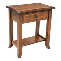 Apple Creek Cherry Wood Open Square Chairside End Table | ASB