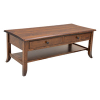 Apple Creek Cherry Wood Rectangle Open Coffee Table | ASB