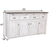 Apple Creek Settler's White & Wood Buffet | M-AV&GS