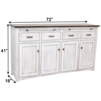 Apple Creek Settler's White & Wood Buffet | M-AV&GS