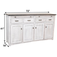 Apple Creek Settler's White & Oak Wood Buffet | O-CS&RWO-CO