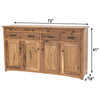 Apple Creek Settler's Walnut Wood Buffet | NAT