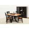 Charleston Single Pedestal Extending Dining Table with Black Pedestal Base | M-EB&E-MC