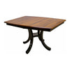 Charleston Single Pedestal Extending Dining Table with Black Pedestal Base | M-EB&E-MC