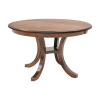 Charleston Round Single Pedestal Maple Wood Extending Dining Table | BOS