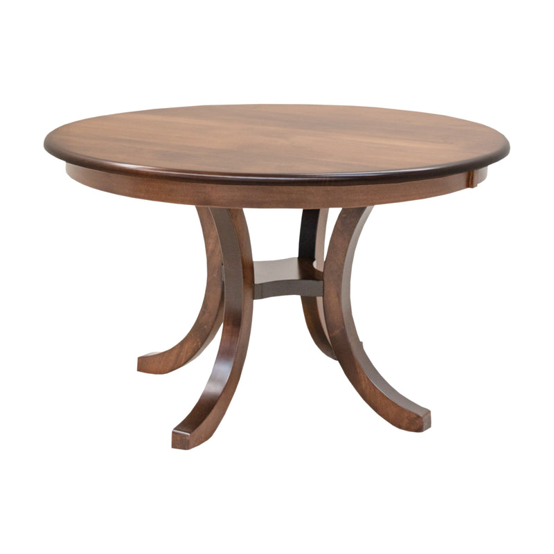 Charleston Round Single Pedestal Maple Wood Extending Dining Table | BOS