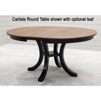 Charleston Round Single Pedestal Maple Wood Extending Dining Table | ASB
