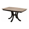Charleston Single Pedestal Black & Wood Extending Dining Table | M-DK&RWO-GRB