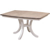 Charleston Single Pedestal White & Wood Extending Dining Table | M-DW&RWO-GRB