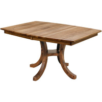 Charleston Single Pedestal Hickory Wood Extending Dining Table | CO