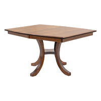 Charleston Single Pedestal Quarter Sawn White Oak Wood Extending Dining Table | ASB