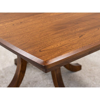 Charleston Single Pedestal Elm Wood Extending Dining Table | MC