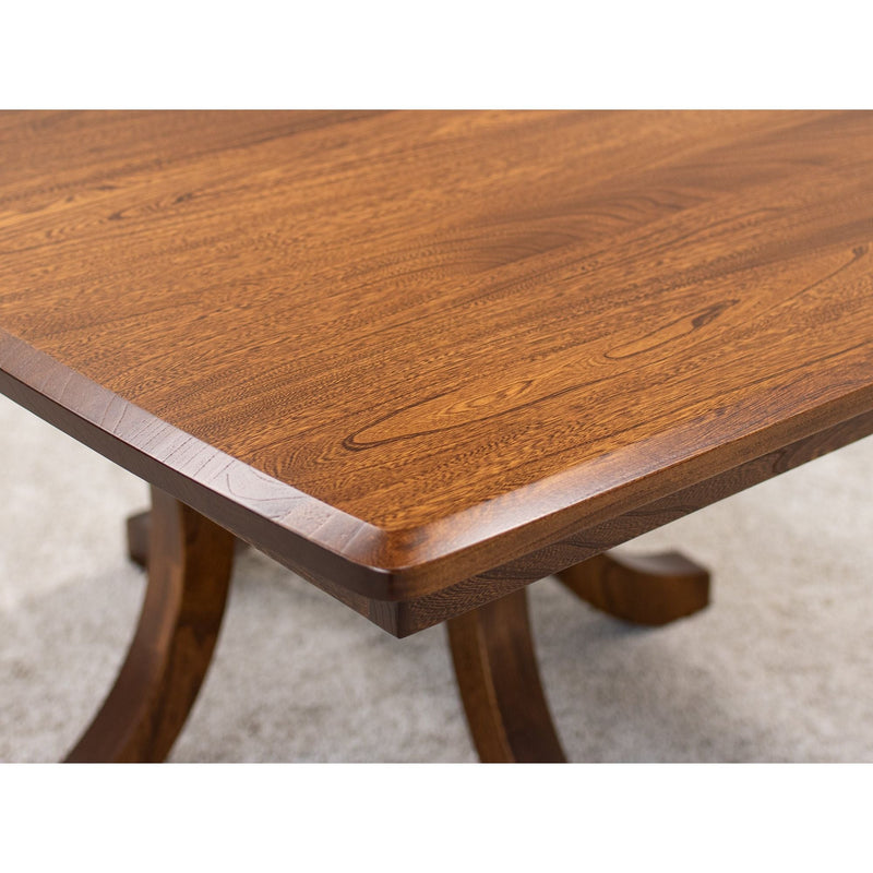 Charleston Single Pedestal Elm Wood Extending Dining Table | MC