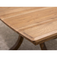 Charleston Single Pedestal Hickory Wood Extending Dining Table | CO