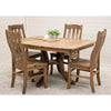 Charleston Single Pedestal Hickory Wood Extending Dining Table | CO