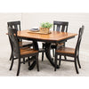 Charleston Single Pedestal Extending Dining Table with Black Pedestal Base | M-EB&E-MC