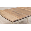 Charleston Double Pedestal White & Wood Amish Extending Dining Table  | O-CS&RH-CO