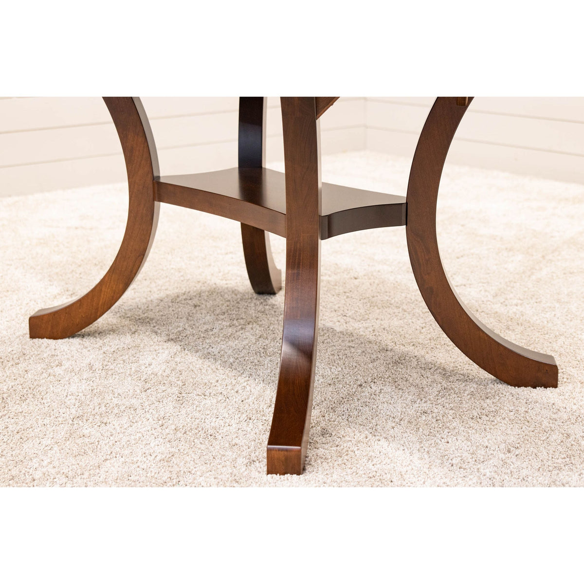 Charleston Double Pedestal Cherry Wood Amish Extending Dining Table | MC
