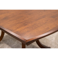 Charleston Double Pedestal Cherry Wood Amish Extending Dining Table | MC