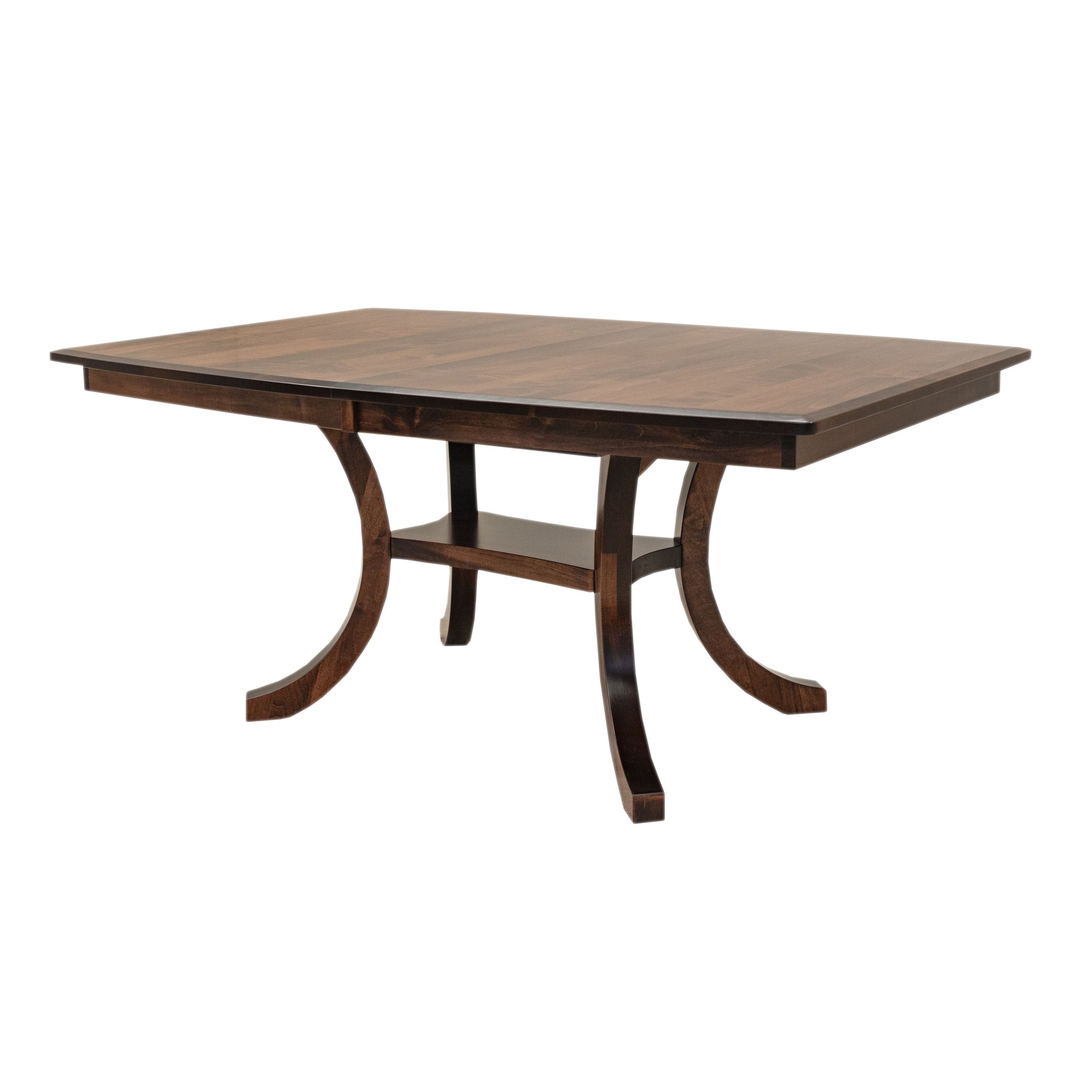 Charleston Double Pedestal Maple Wood Amish Extending Dining Table | ASB