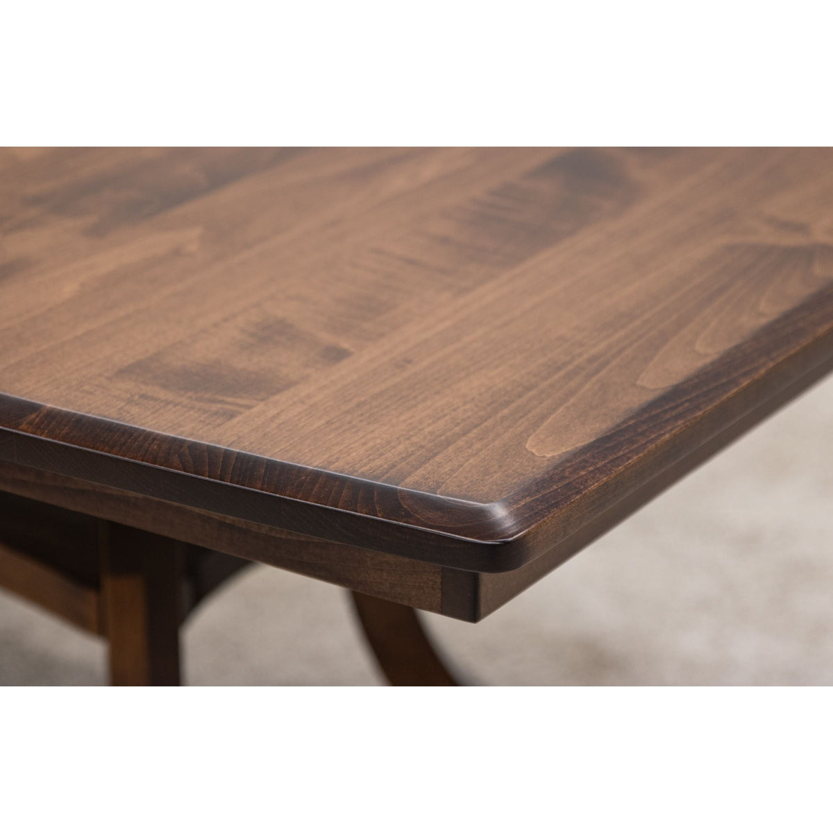 Charleston Double Pedestal Maple Wood Amish Extending Dining Table | ASB