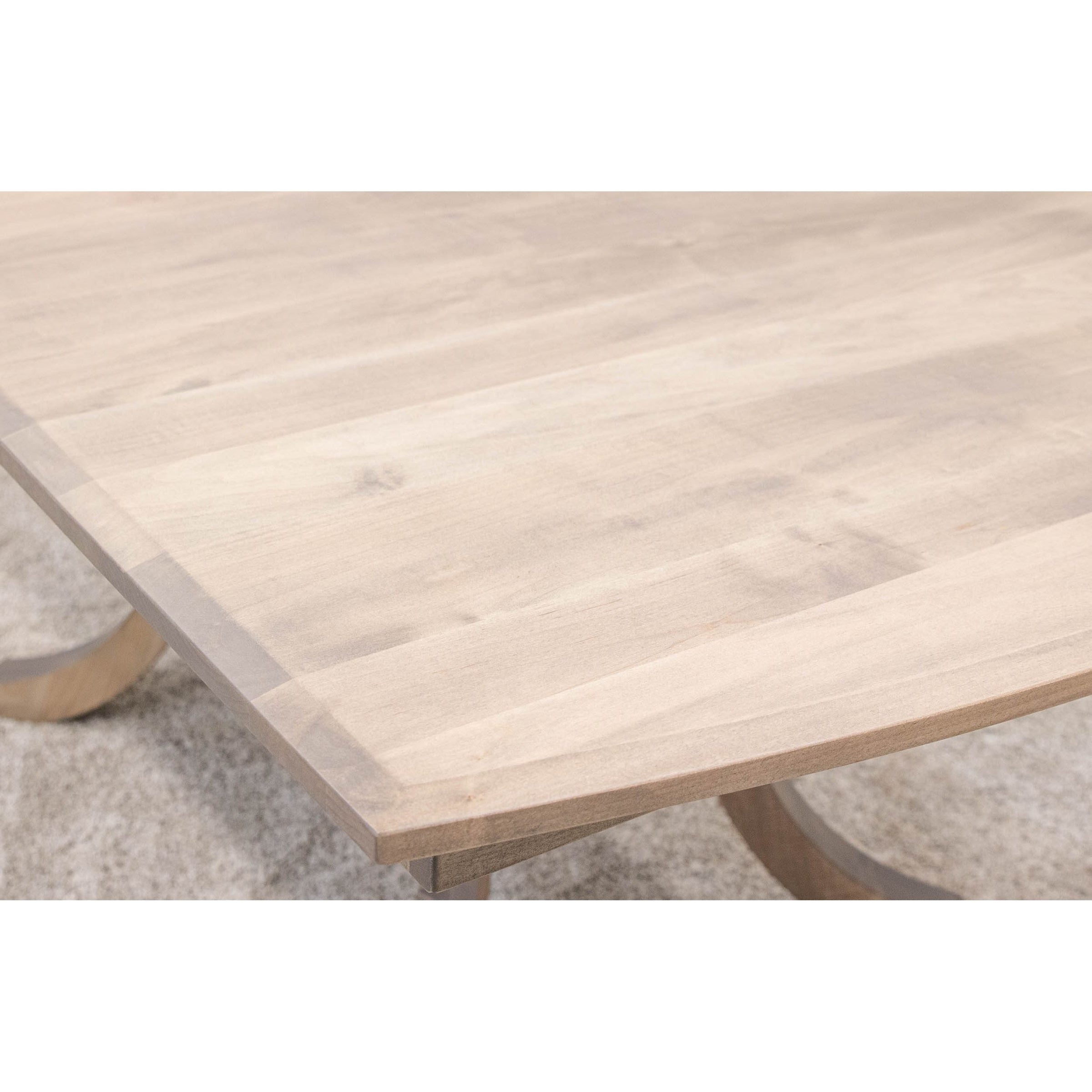 Charleston Double Pedestal Maple Wood Amish Extending Dining Table | DS