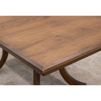 Charleston Double Pedestal Maple Wood Amish Extending Dining Table | HC