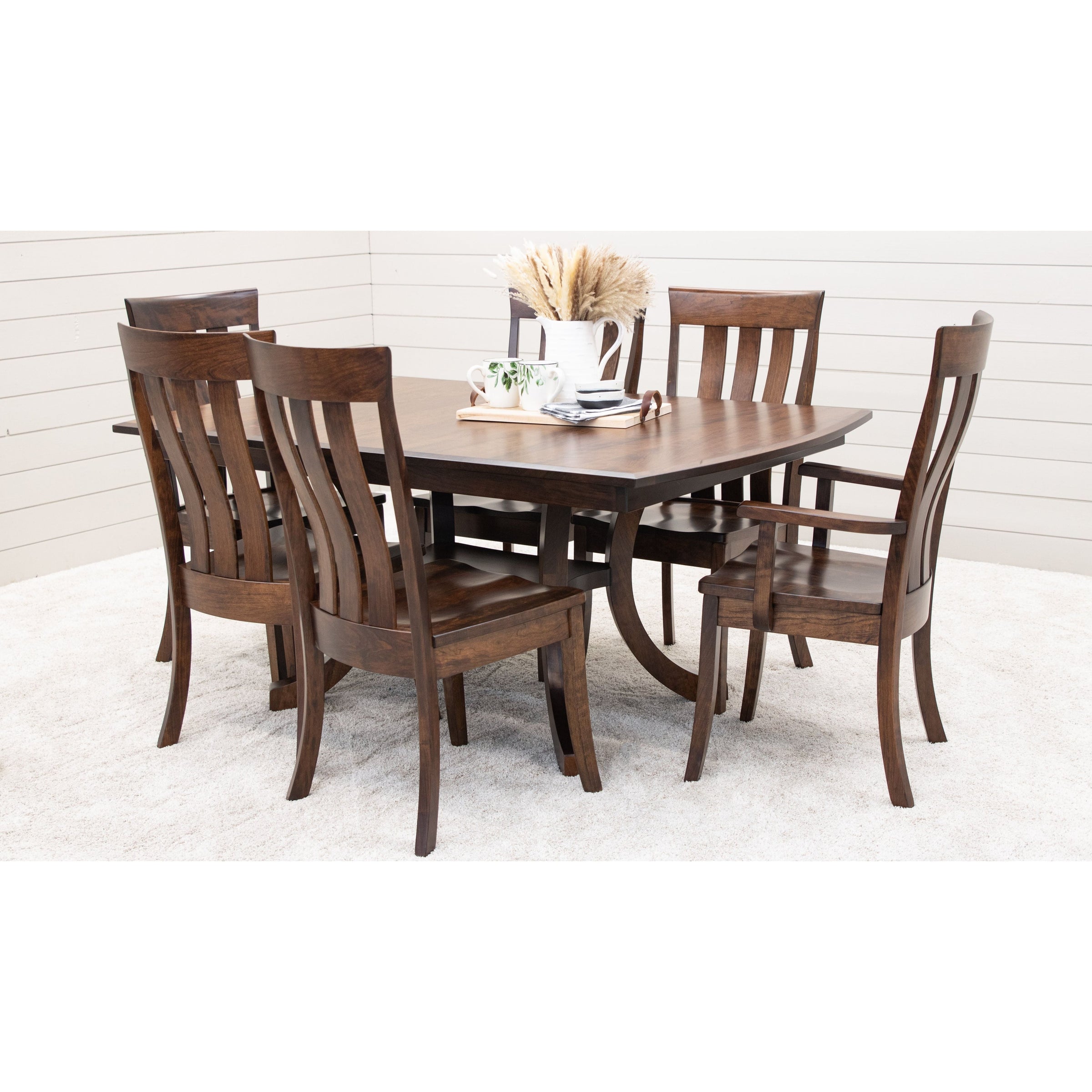 Crestline Cherry Wood Amish Arm Dining Chair | ASB