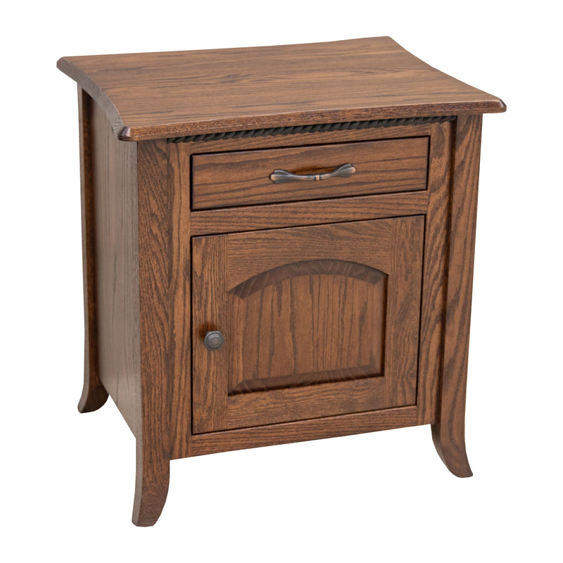Apple Creek Oak Wood Enclosed Square Chairside End Table | ASB
